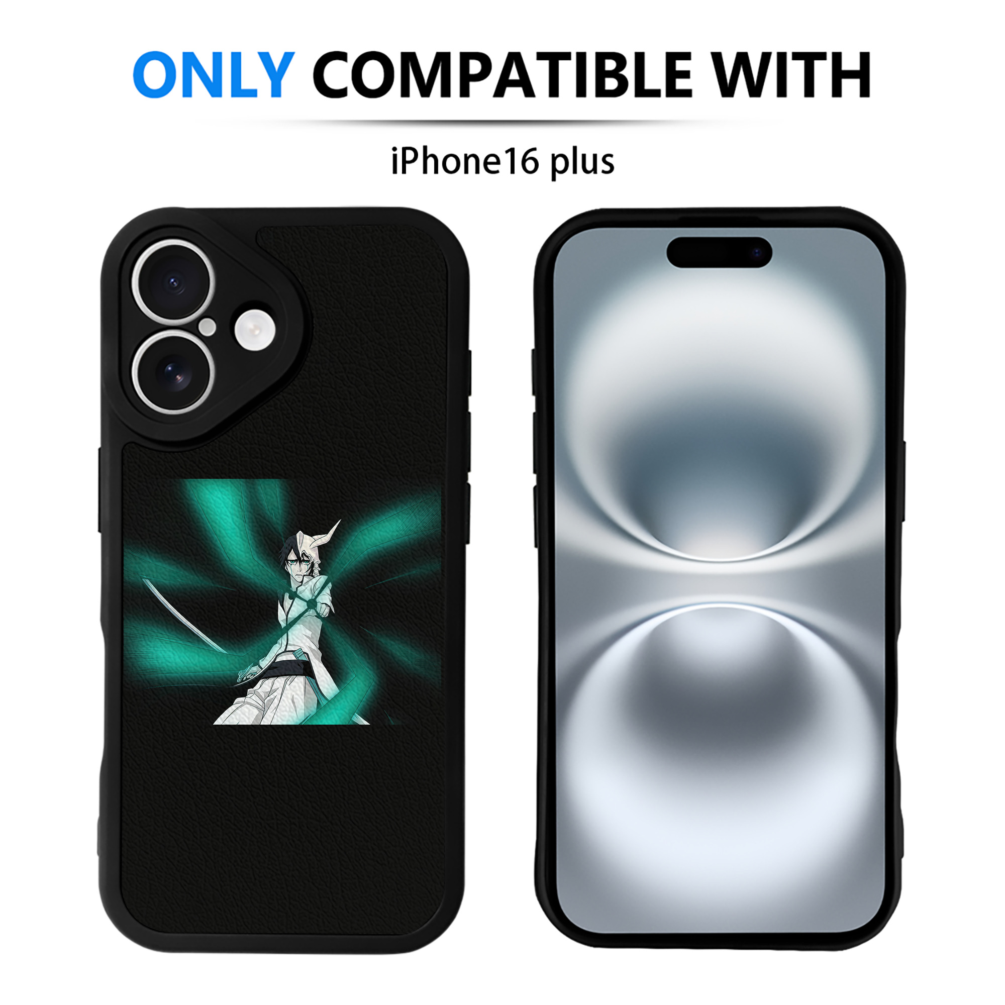 （画像用） ブリーチ ウルキオラ·シファー BLEACH Ulquiorra cifer 【iPhone 16シリーズ対応】シリコンスマホケース（レザー調） 材質：シリコン